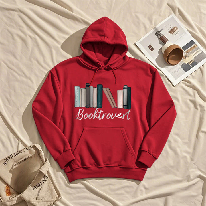 Booktrovert Fleece Hoodie Long Sleeves Comfy Hooded Sweatshirts