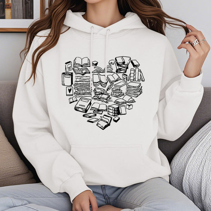 Give To Book Lovers Fleece Hoodie Long Sleeves Hooded Sweatshirts