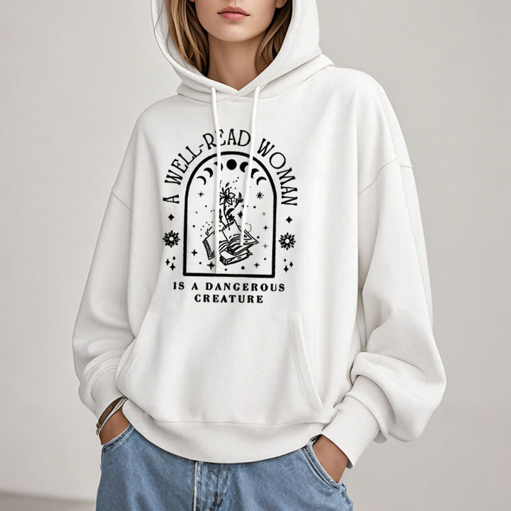 A Well Read Woman Fleece Hoodie Long Sleeves Hooded Sweatshirts