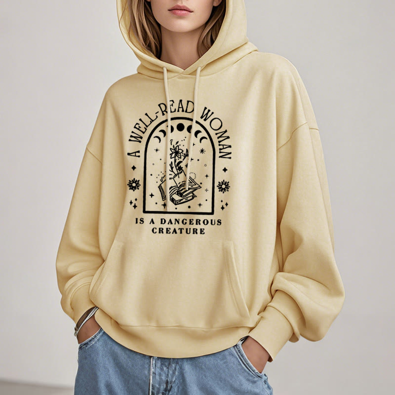 A Well Read Woman Fleece Hoodie Long Sleeves Hooded Sweatshirts