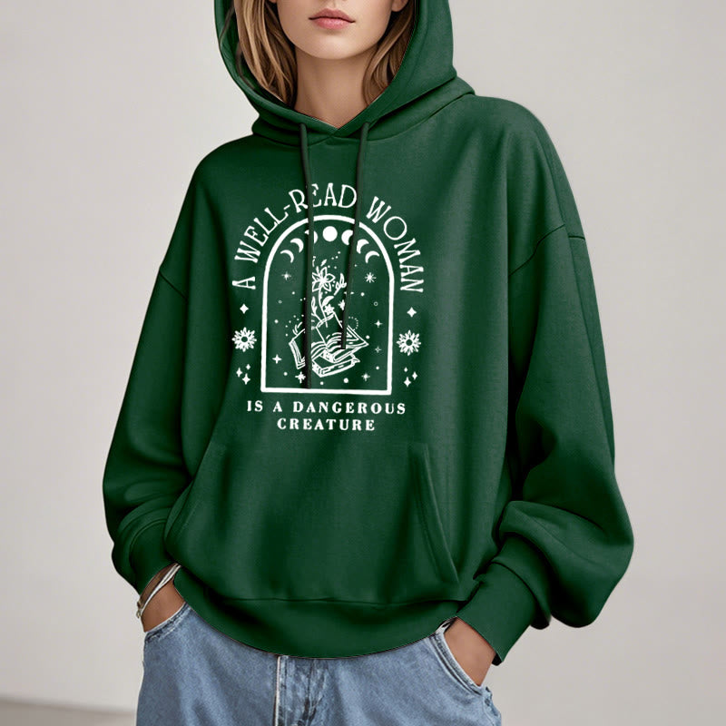 A Well Read Woman Fleece Hoodie Long Sleeves Hooded Sweatshirts