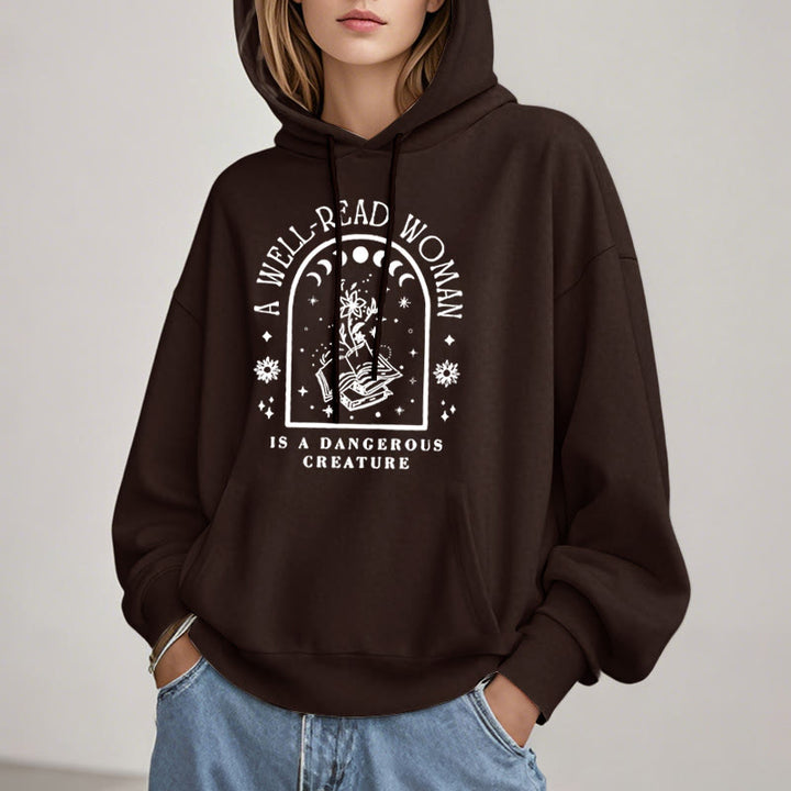 A Well Read Woman Fleece Hoodie Long Sleeves Hooded Sweatshirts