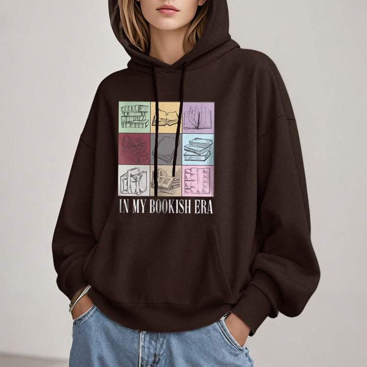 In My Bookish Era Fleece Hoodie Long Sleeves Hooded Sweatshirts