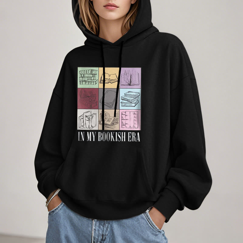 In My Bookish Era Fleece Hoodie Long Sleeves Hooded Sweatshirts