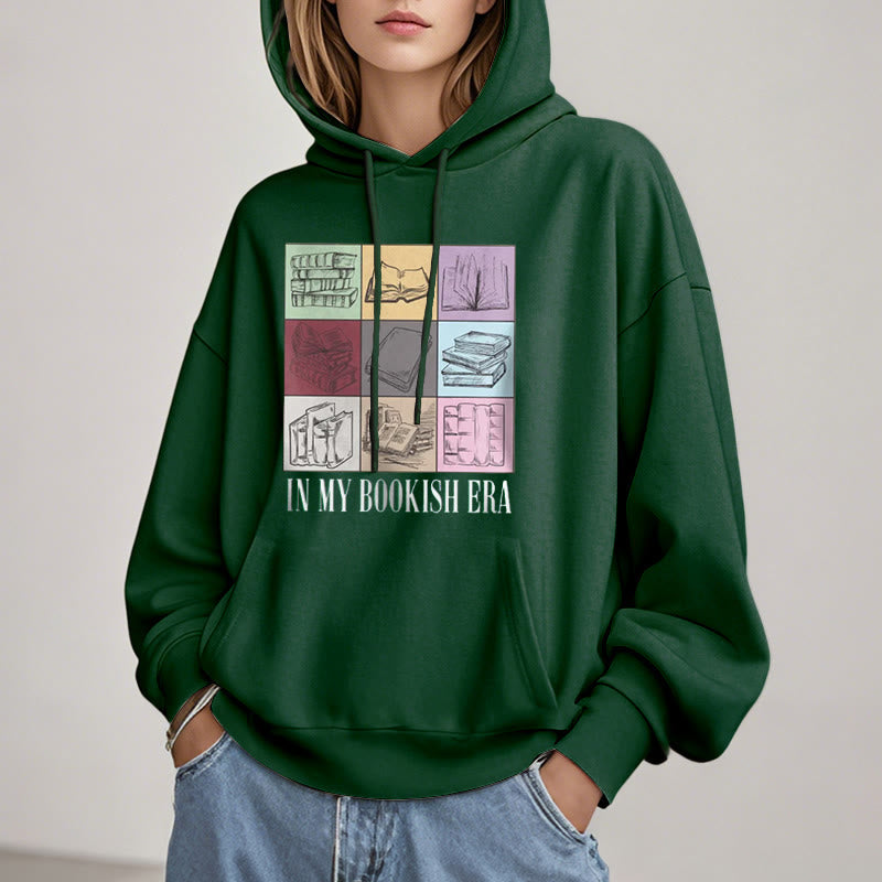 In My Bookish Era Fleece Hoodie Long Sleeves Hooded Sweatshirts