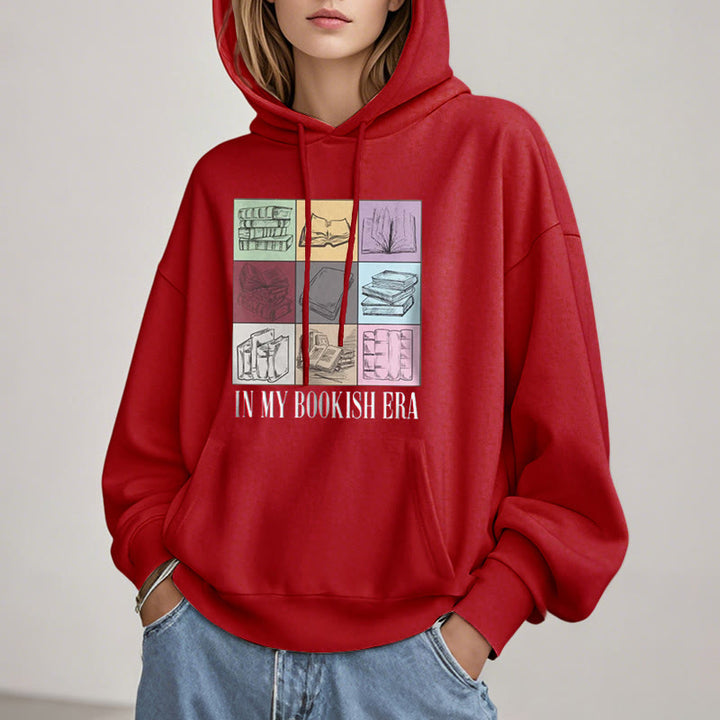 In My Bookish Era Fleece Hoodie Long Sleeves Hooded Sweatshirts