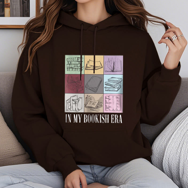 In My Bookish Era Fleece Hoodie Long Sleeves Hooded Sweatshirts