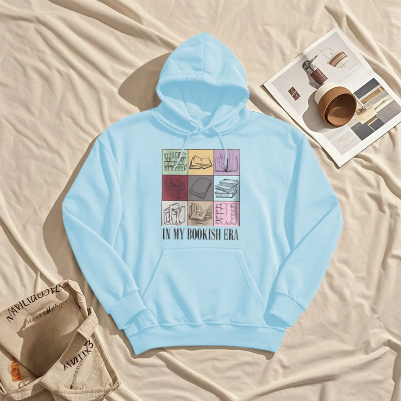 In My Bookish Era Fleece Hoodie Long Sleeves Hooded Sweatshirts