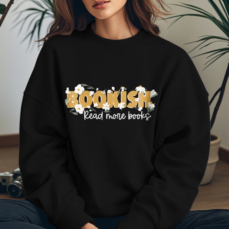 BOOKISH Read More Books Womens Crewneck Sweatshirt Pullover