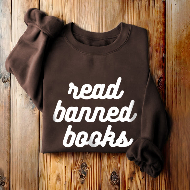 READ BANNED BOOKS Womens Crewneck Sweatshirt Pullover