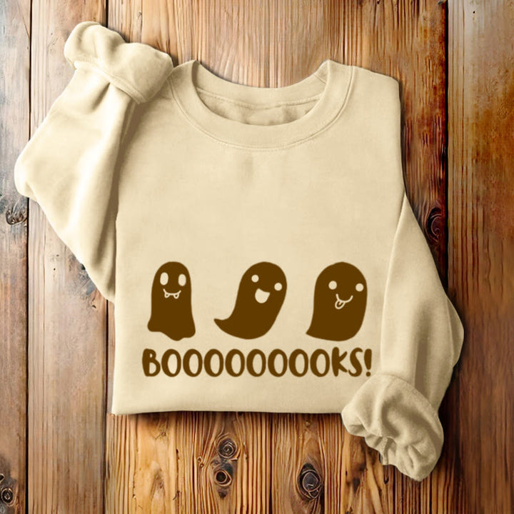 BOOOOOOOOKS! Ghosts Womens Crewneck Sweatshirt Pullover