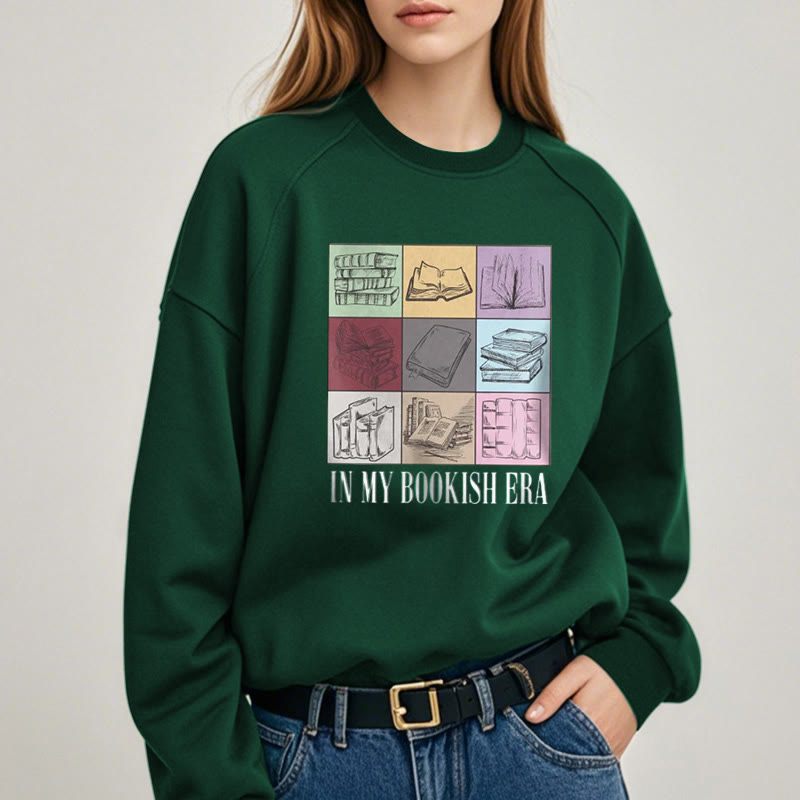 IN MY BOOKISH ERA Womens Crewneck Sweatshirt Pullover