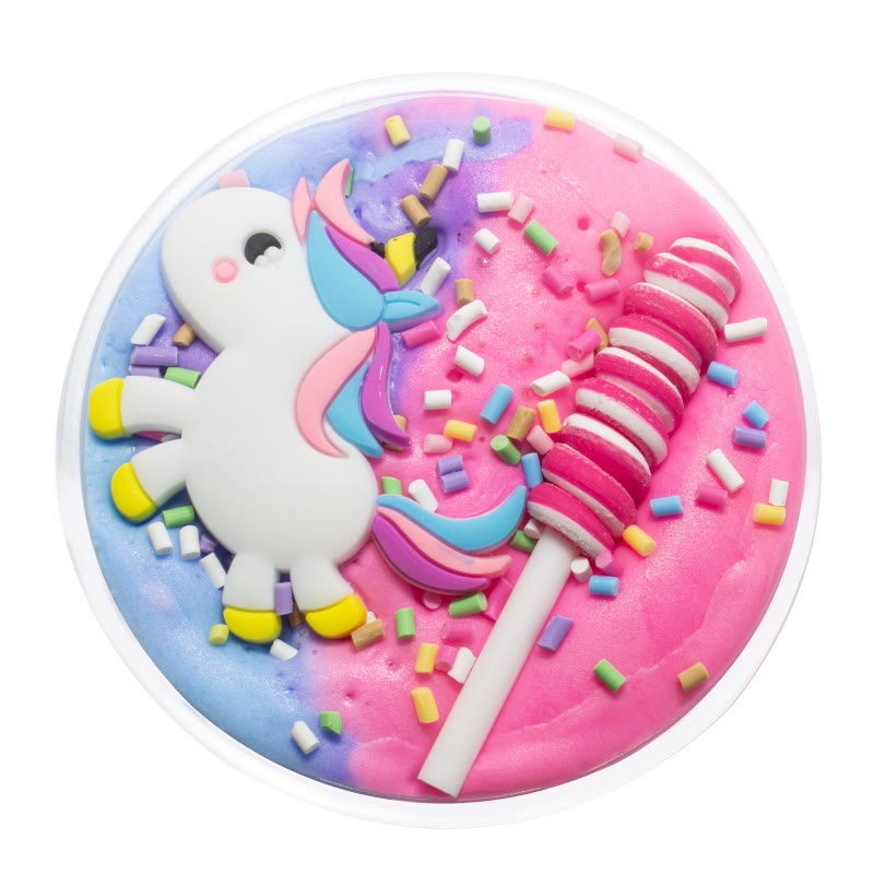 Colorful Slime Crafts Stress Relief Candy Unicorn Jelly Mud