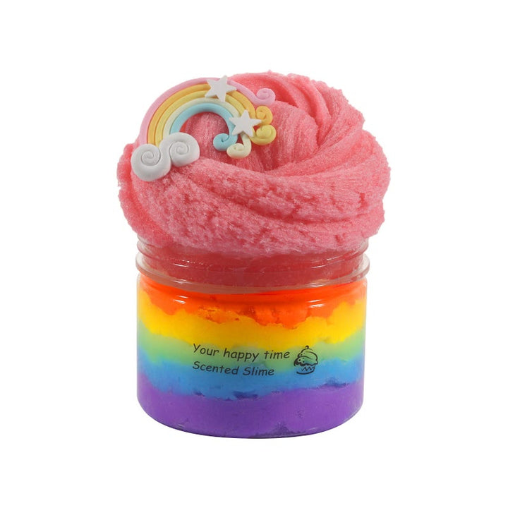 Colorful Rainbow Slime For Kids Party Favors Soft Jelly Mud