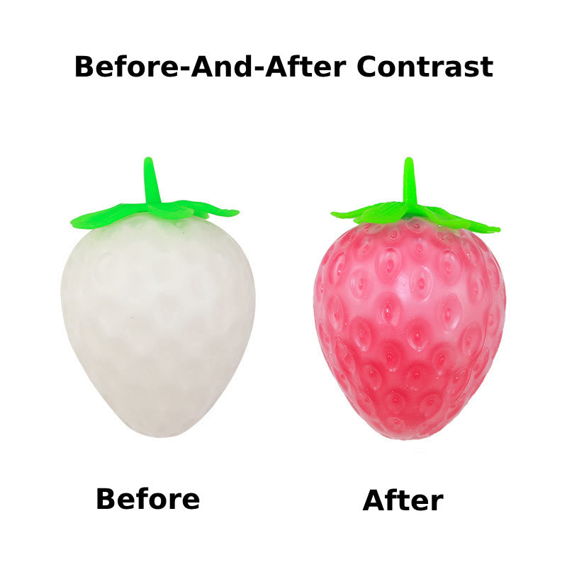 Discoloration In Light Strawberry Squishie Toy For Stress Relief Party Favors