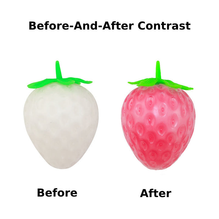Discoloration In Light Strawberry Squishie Toy For Stress Relief Party Favors