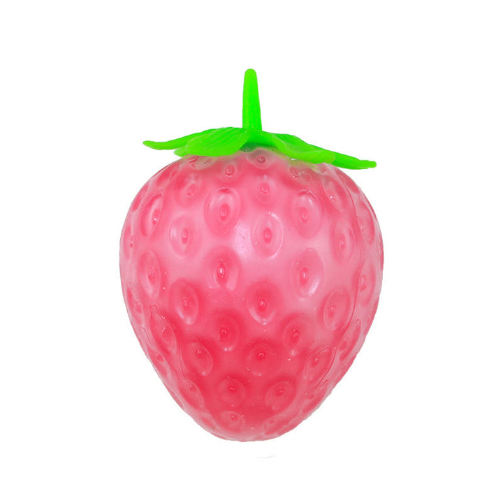 Discoloration In Light Strawberry Squishie Toy For Stress Relief Party Favors