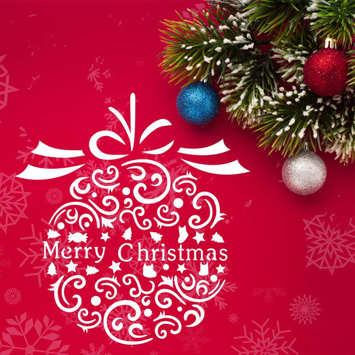 Christmas Texture Painting Template Hollow Out Stencil For Kids