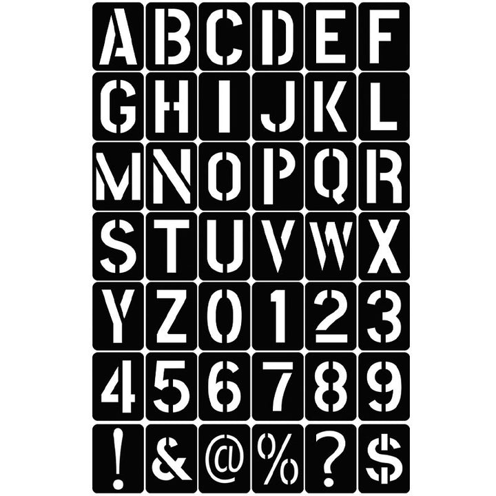 42pcs Alphabet Texture Painting Template Hollow Out Stencil For Kids