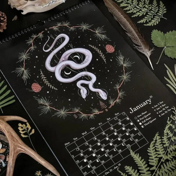 2025 Dark Forest Lunar Calendar 12 Months Calendars New Year Gift