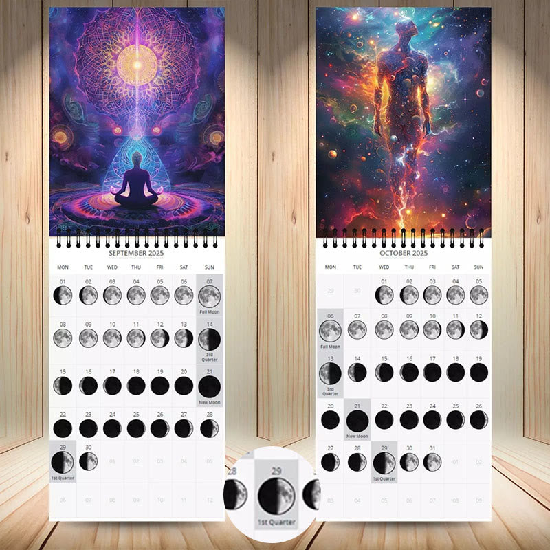 2025 Moon Phases Lunar Calendar 12 Months Calendars New Year Gift