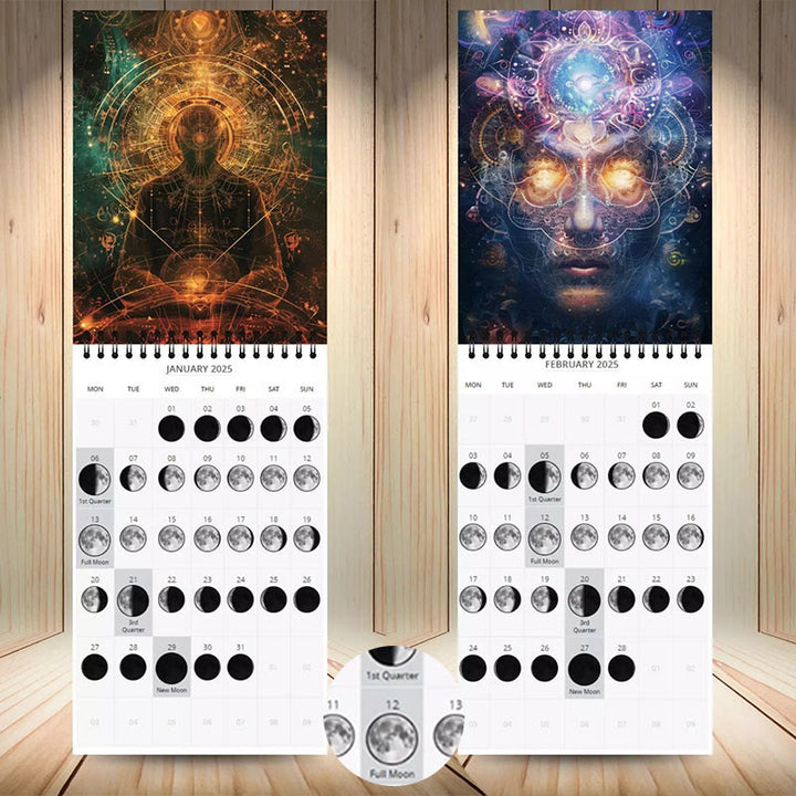 2025 Moon Phases Lunar Calendar 12 Months Calendars New Year Gift