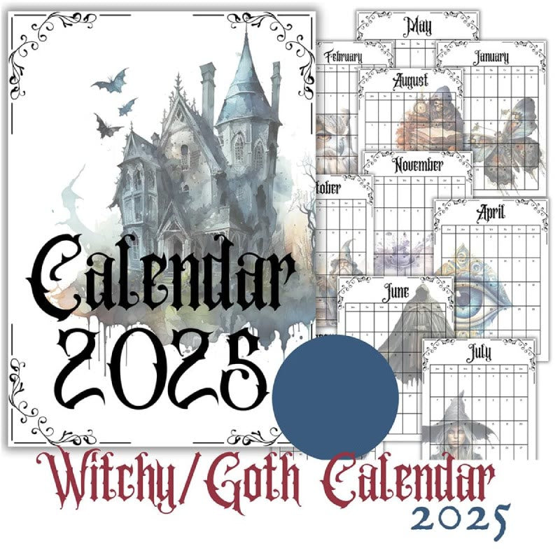 2025 Gothic Castle Lunar Calendar 12 Months Calendars New Year Gift