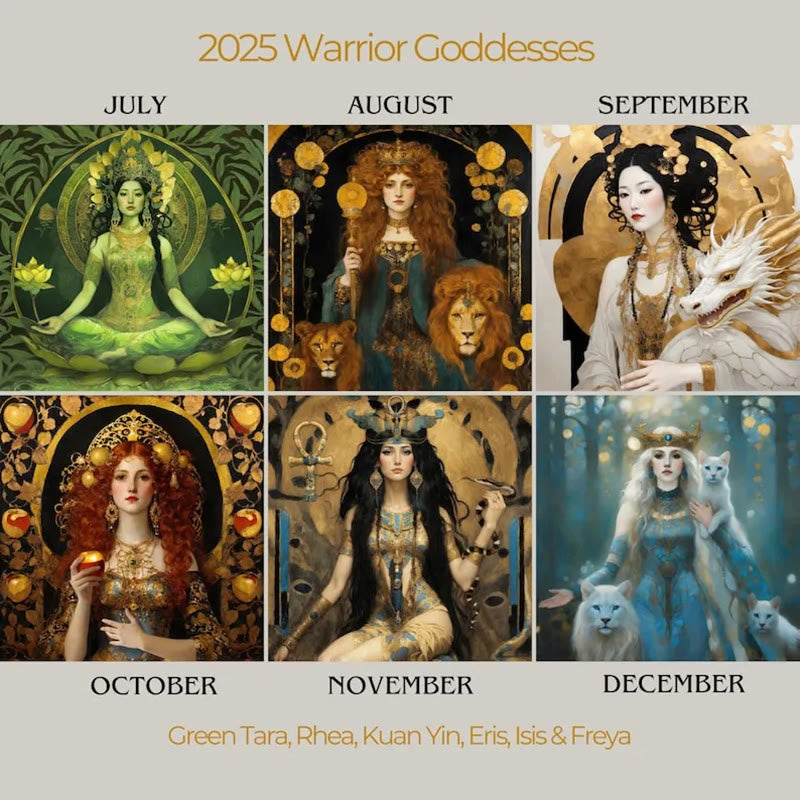 2025 Warrior Goddess Lunar Calendar 12 Months Calendars New Year Gift