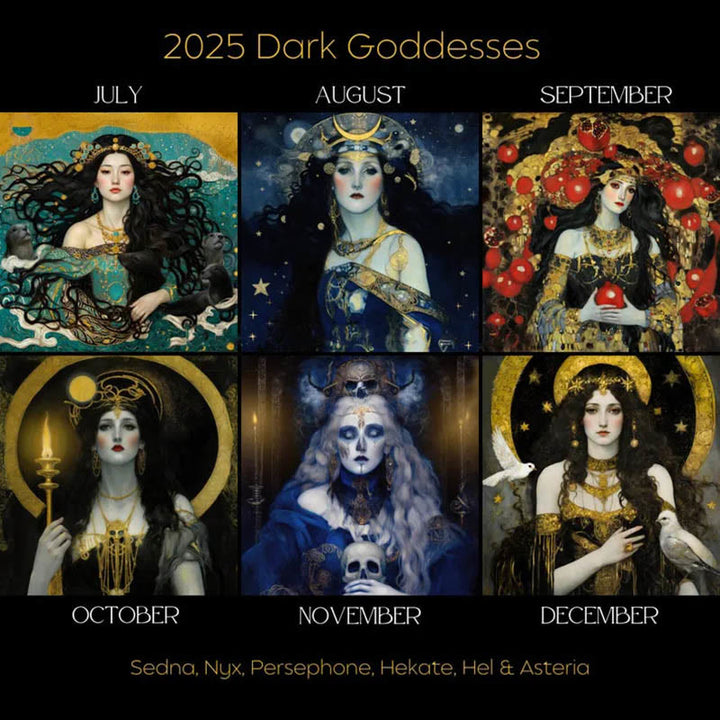 2025 Dark Goddess Lunar Calendar 12 Months Calendars New Year Gift