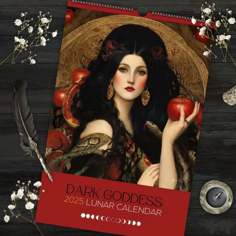 2025 Dark Goddess Lunar Calendar 12 Months Calendars New Year Gift