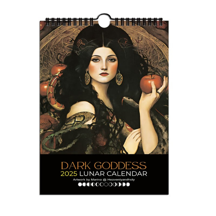 2025 Dark Goddess Lunar Calendar 12 Months Calendars New Year Gift