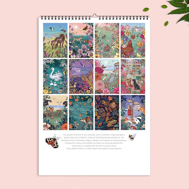 2025 Nature And Wildlife Art Lunar Calendar 12 Months Calendars New Year Gift