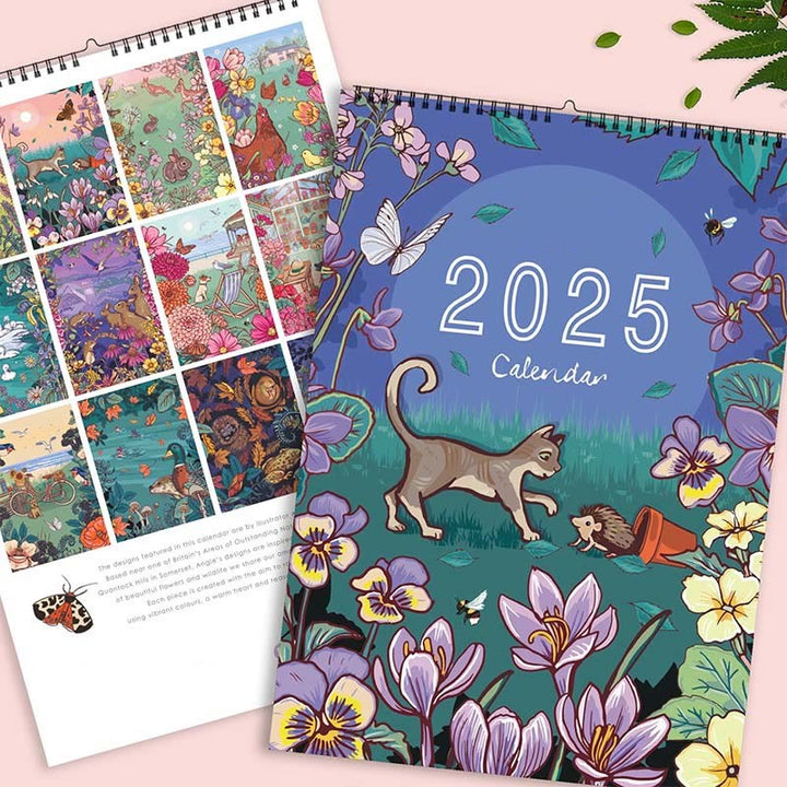 2025 Nature And Wildlife Art Lunar Calendar 12 Months Calendars New Year Gift