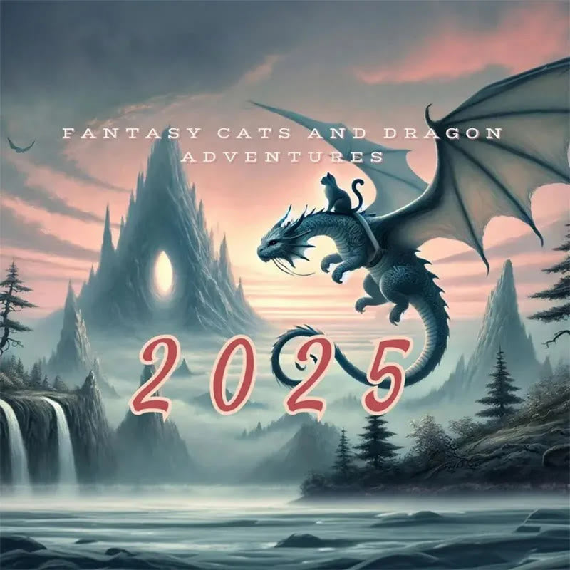 2025 Cat Dragon Rider Lunar Calendar 12 Months Calendars New Year Gift