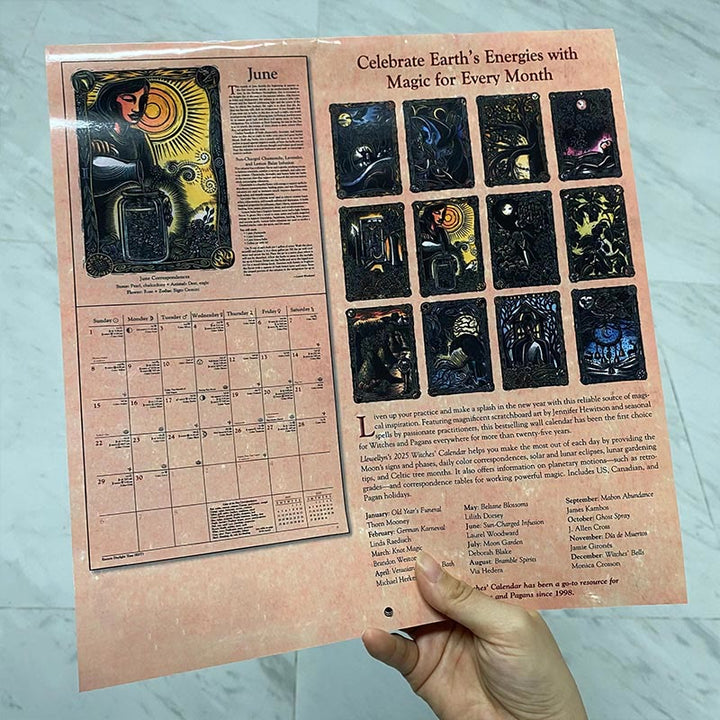 2025 Witches Lunar Calendar 12 Months Calendars New Year Gift