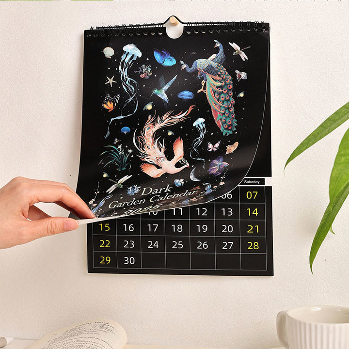 2025 Dark Garden Lunar Calendar 12 Months Calendars New Year Gift