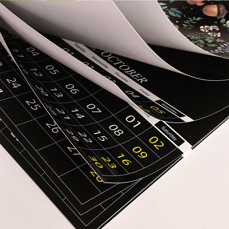 2025 Dark Garden Lunar Calendar 12 Months Calendars New Year Gift