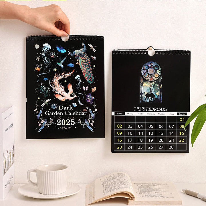 2025 Dark Garden Lunar Calendar 12 Months Calendars New Year Gift