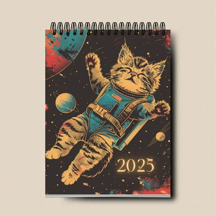 2025 Space Cats Lunar Calendar 12 Months Calendars New Year Gift