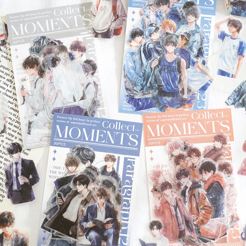 Collect Moments Series PET Stickers For Decorative Journaling Crafts