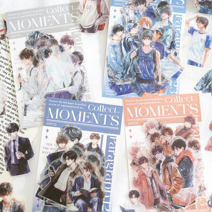 Collect Moments Series PET Stickers For Decorative Journaling Crafts