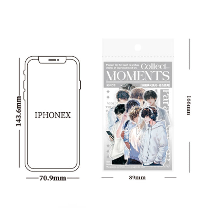 Collect Moments Series PET Stickers For Decorative Journaling Crafts