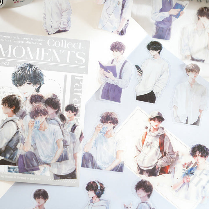 Collect Moments Series PET Stickers For Decorative Journaling Crafts