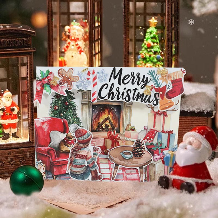 Warm Christmas Greeting Series Sticker Book For Journal Decor