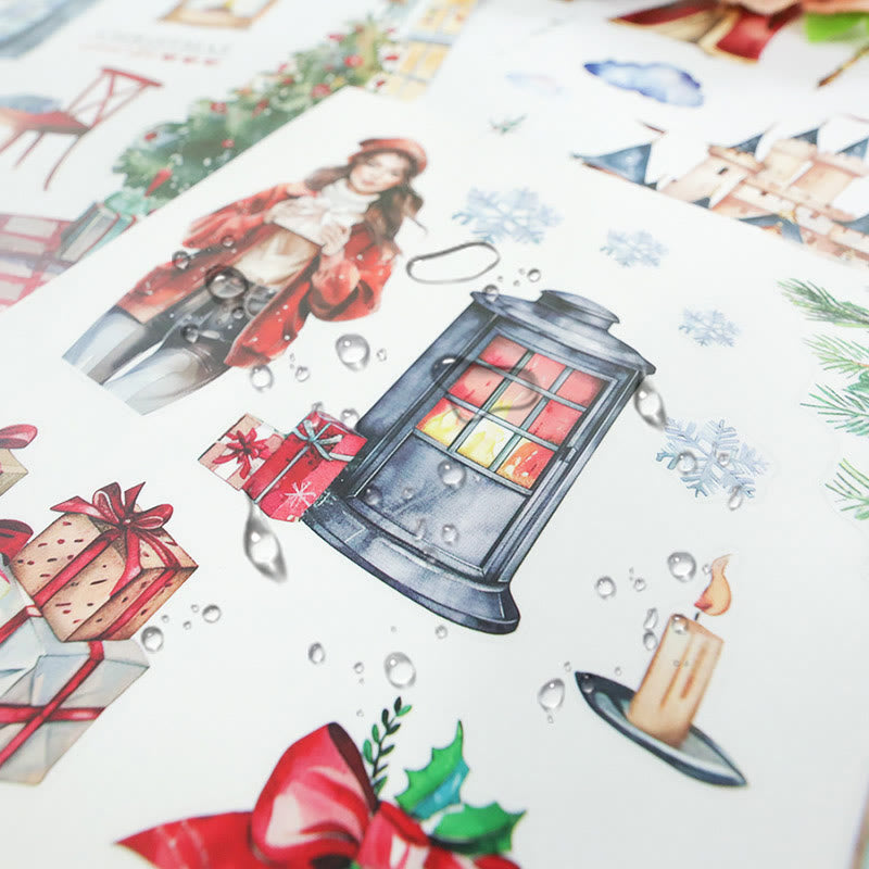 Warm Christmas Greeting Series Sticker Book For Journal Decor