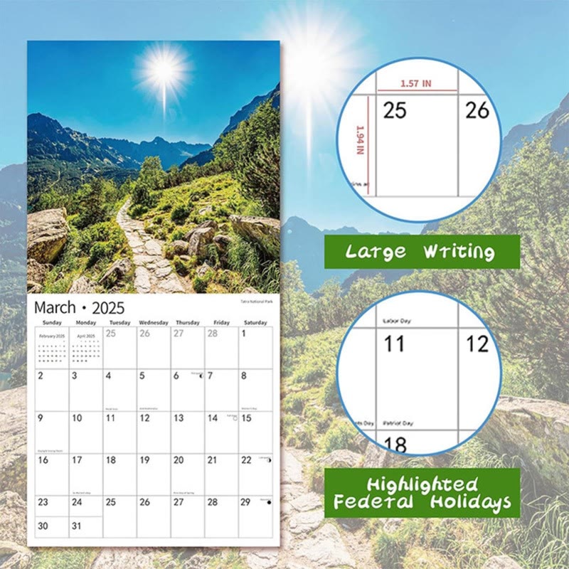 2025 National Park Lunar Calendar 12 Months Calendars New Year Gift