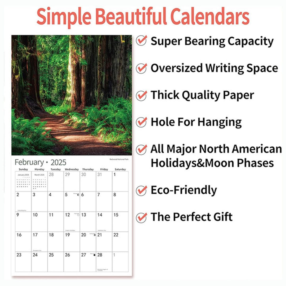 2025 National Park Lunar Calendar 12 Months Calendars New Year Gift