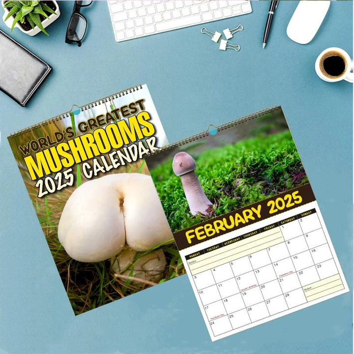 2025 World's Greatest Mushrooms Lunar Calendar 12 Months Calendars New Year Gift