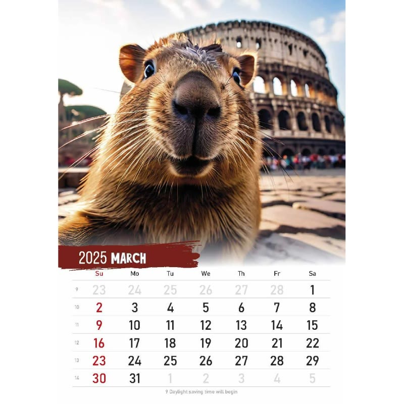 2025 Journey Of The Capybara 12 Months Calendars New Year Gift