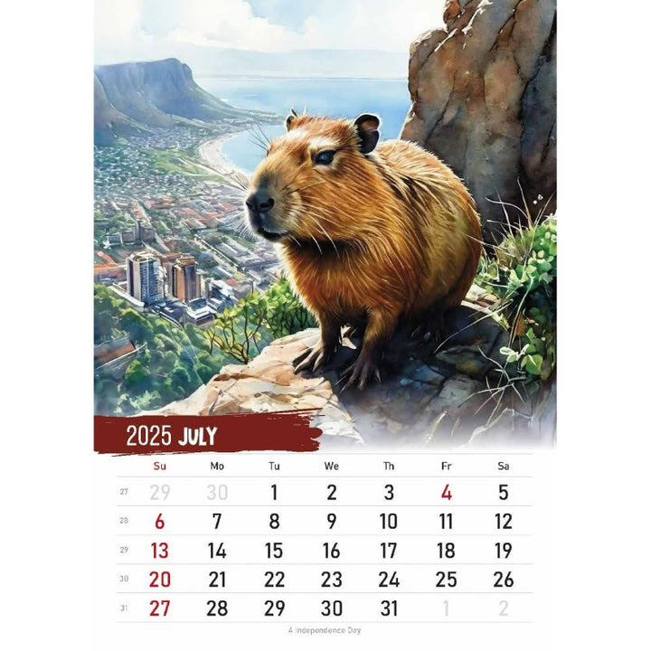 2025 Journey Of The Capybara 12 Months Calendars New Year Gift